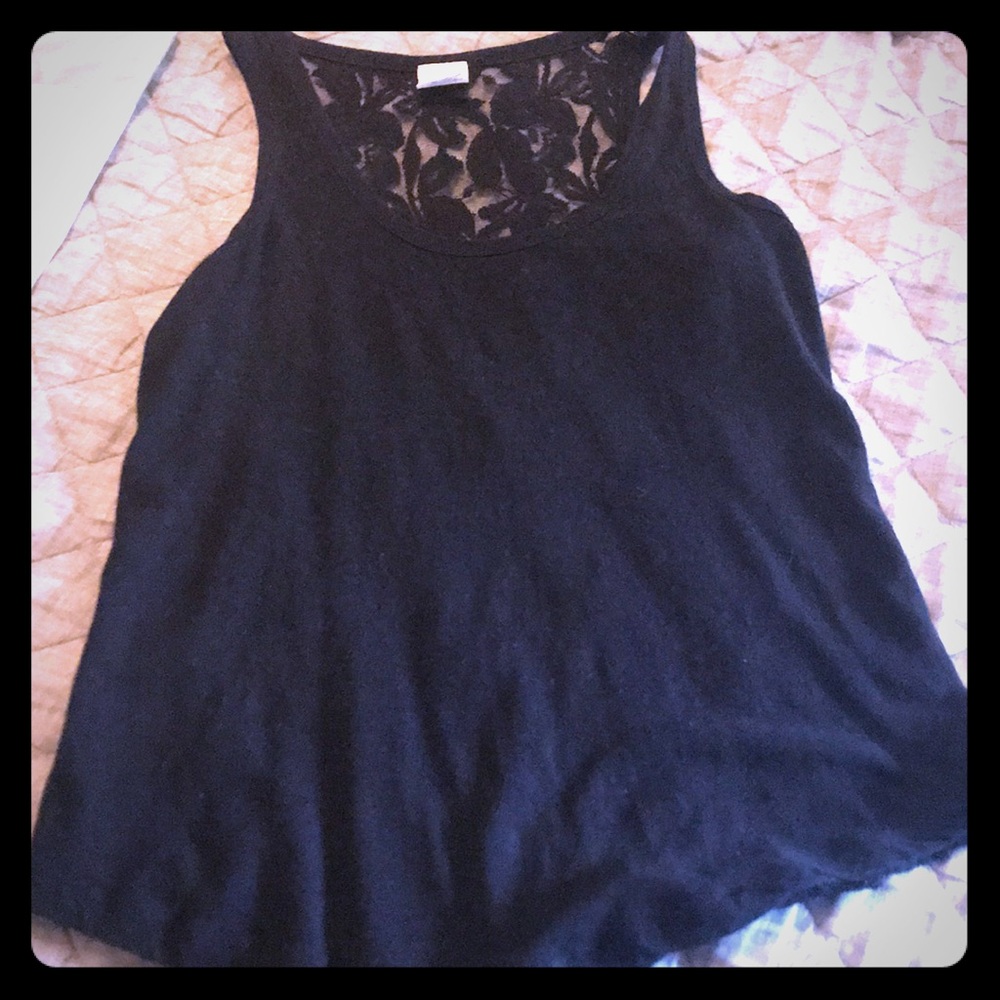 Express black lace tank top